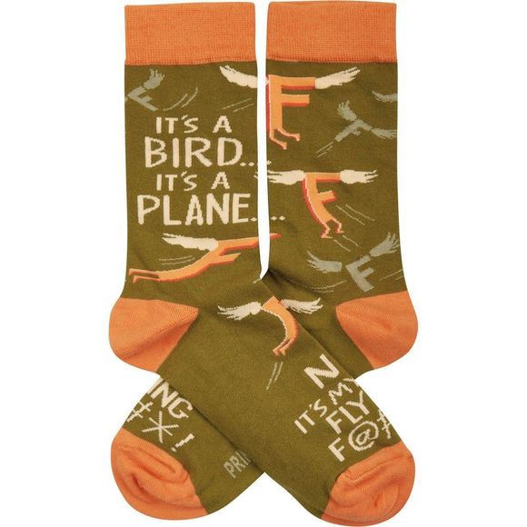 It's A Bird It's A Plane Socks | Colorful Novelty Unisex Socks - Picture 1 of 3